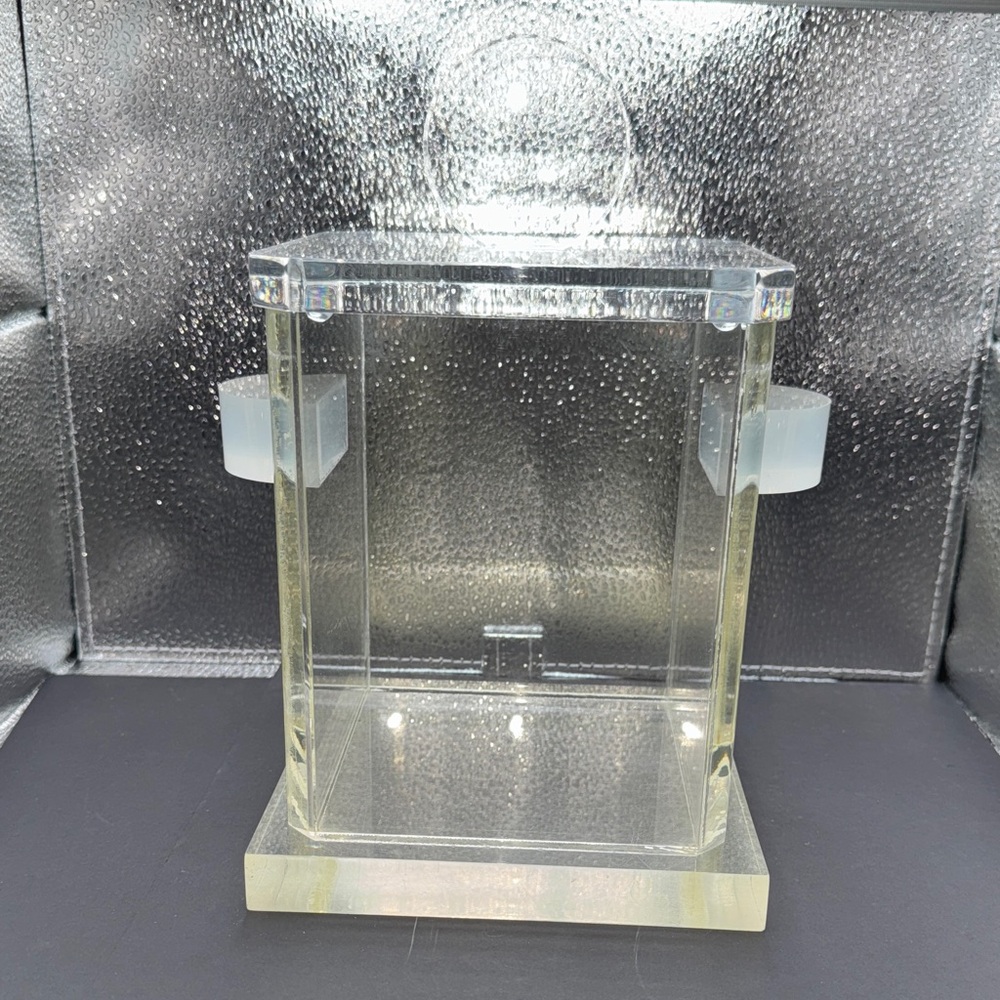 Vintage Lucite Ice Bucket With Lid. Midcentury Modern Acrylic
